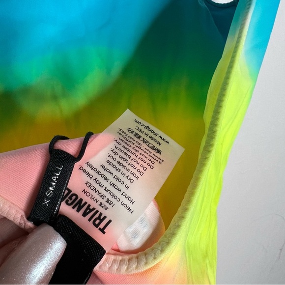 TRIANGL Ombre Rainbow One Piece Low Back Swim Suit NWT - Picture 11 of 11